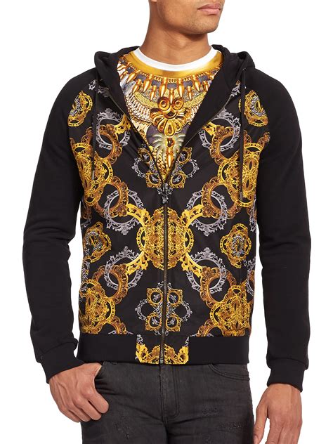 versace jeans mens sweatshirt|Versace hoodie men's sale.